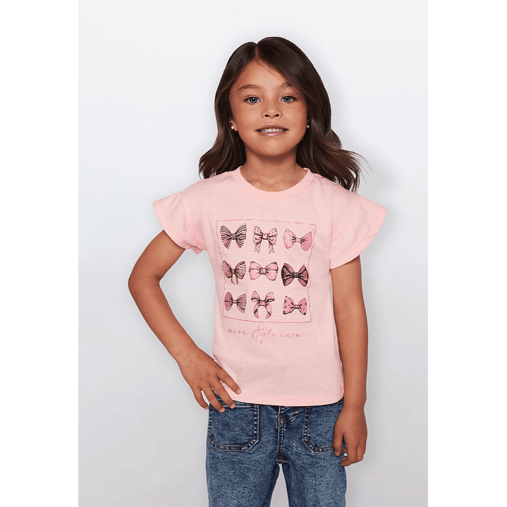 Polera Vuelos Niña Coral Familyshop 1