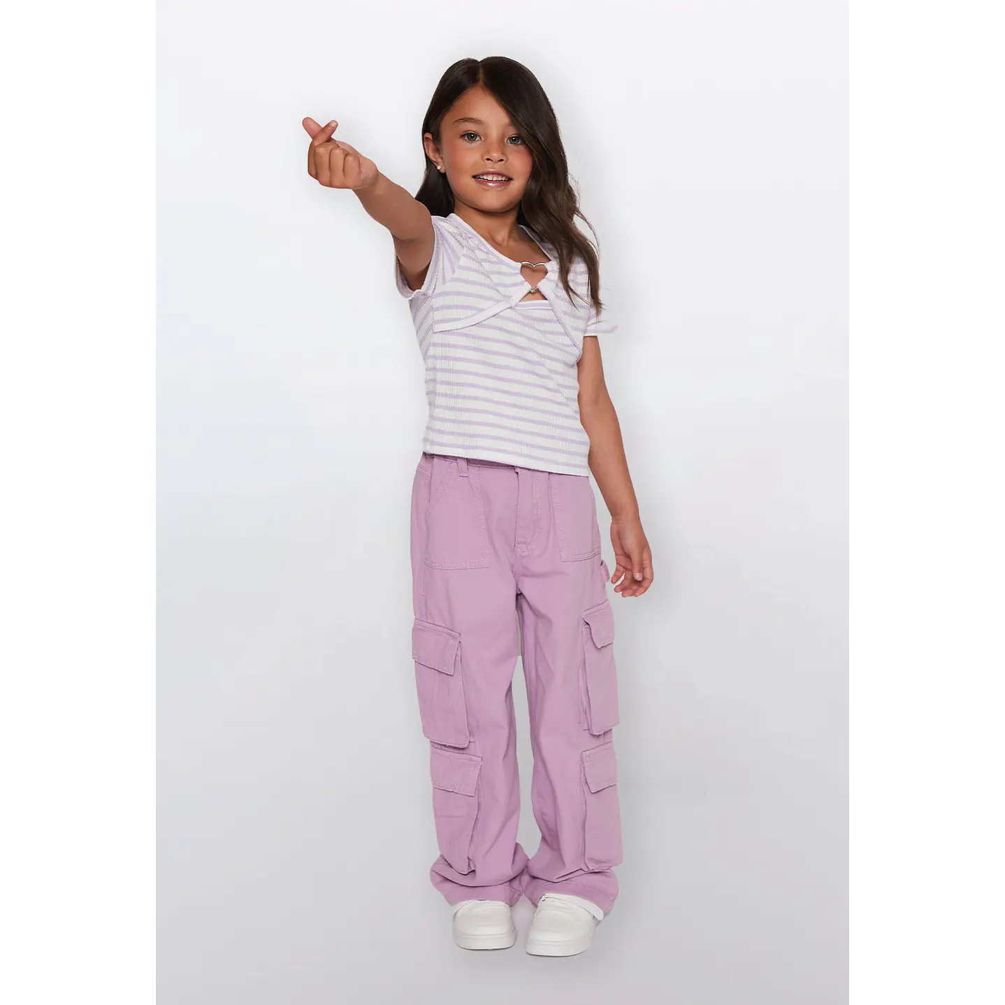 Polera Corazón Niña Lila Familyshop 3