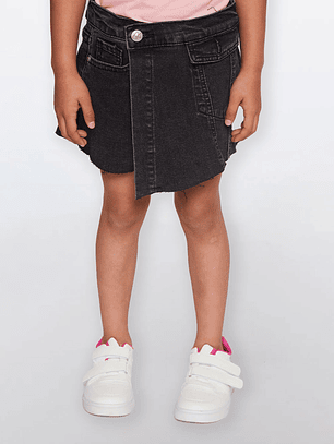 Faldas Niña Skort Desflecada Negro Familyshop