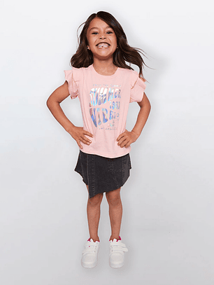 Faldas Niña Skort Desflecada Negro Familyshop