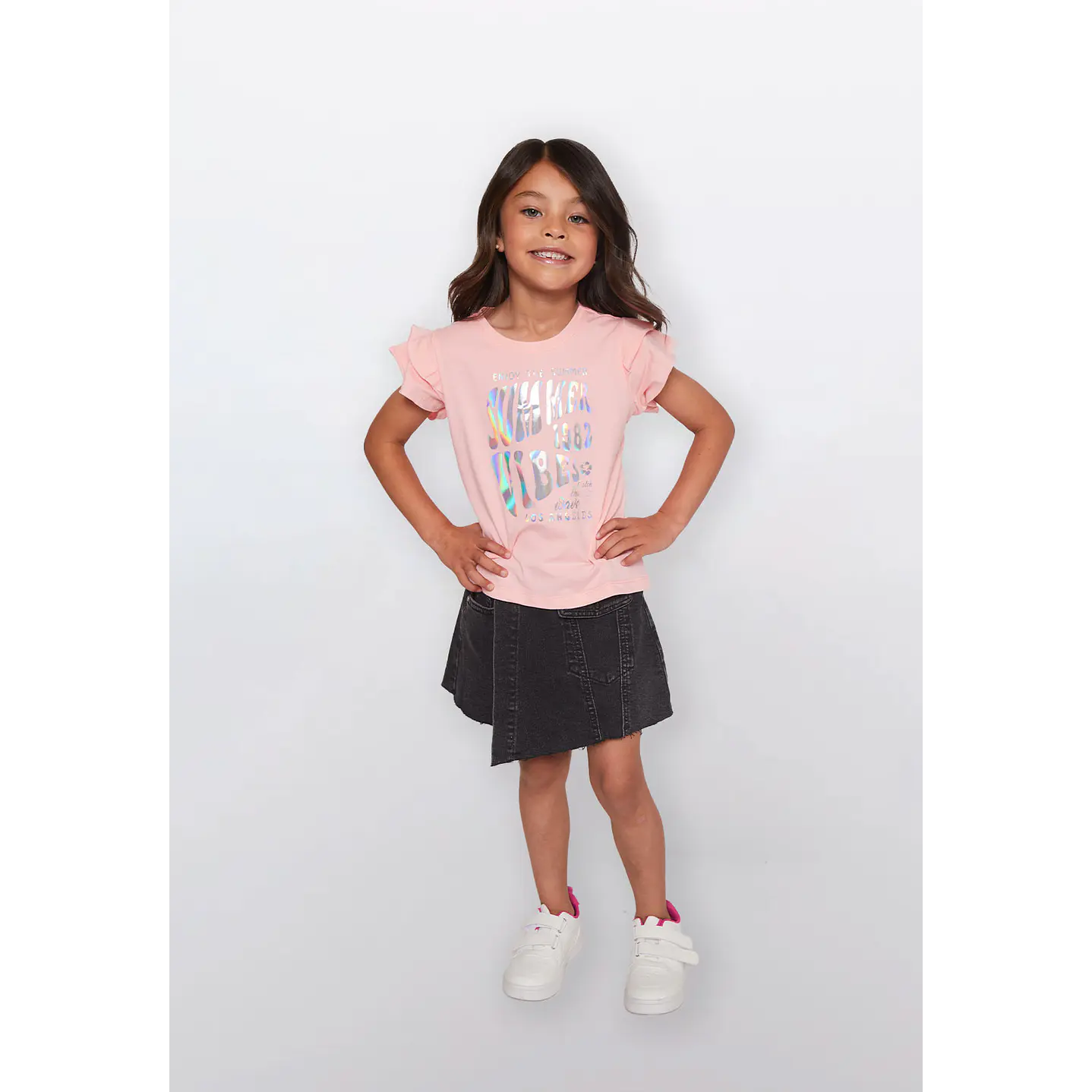 Polera Niña Manga Corta Coral Familyshop 2