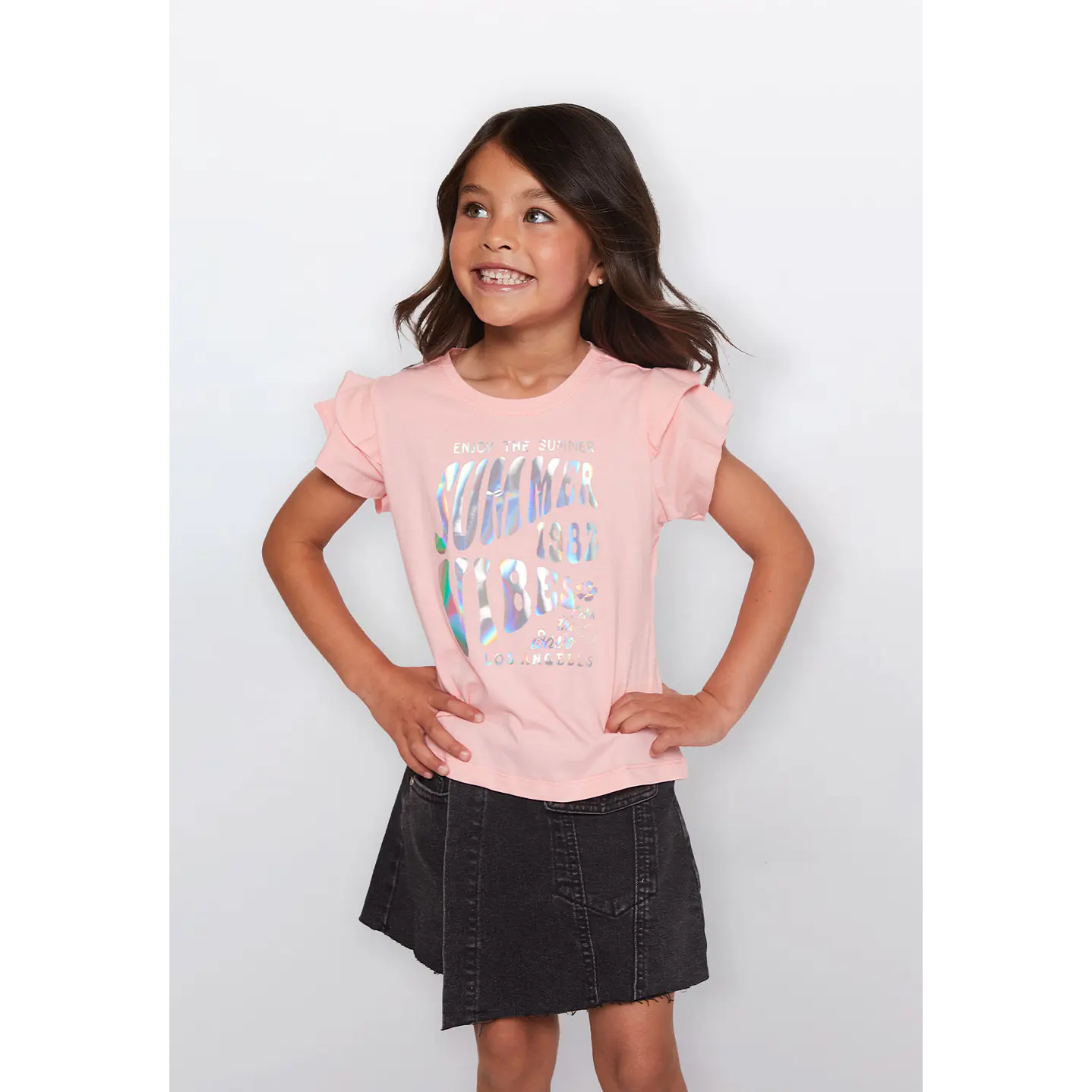 Polera Niña Manga Corta Coral Familyshop 1