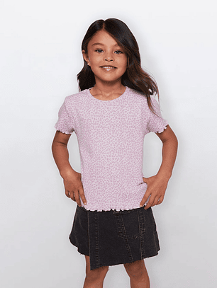 Polera Rulet Niña Lila Familyshop