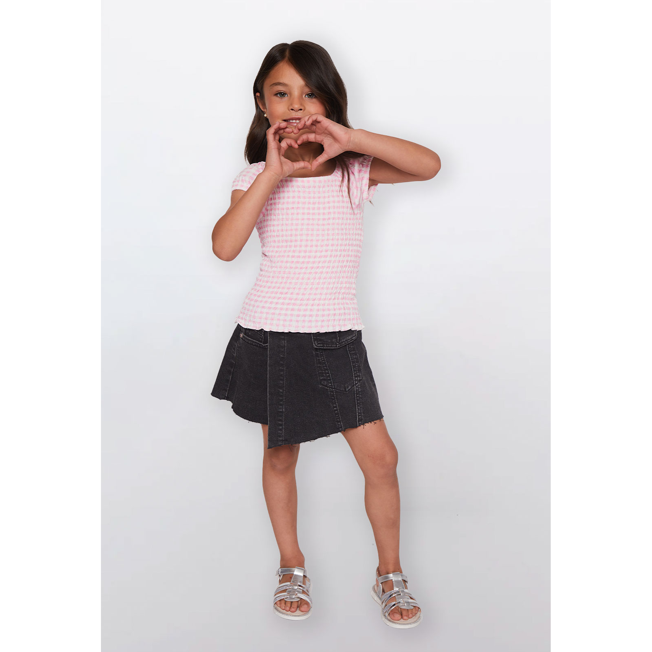 Polera Niña Panal Rosado Familyshop 2