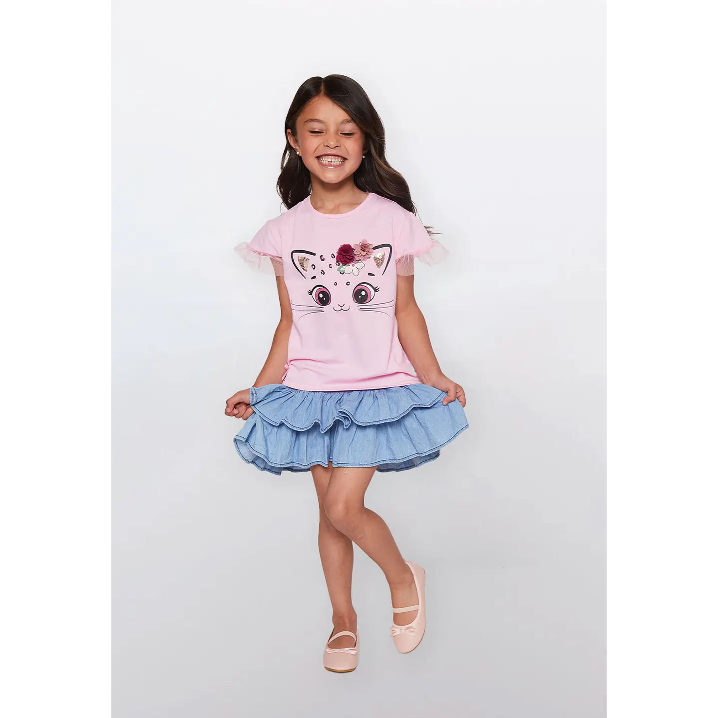 Falda Niña Vuelos Azul Familyshop 2