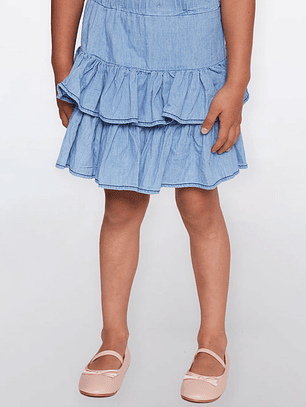 Faldas Niña Denim Azul Familyshop