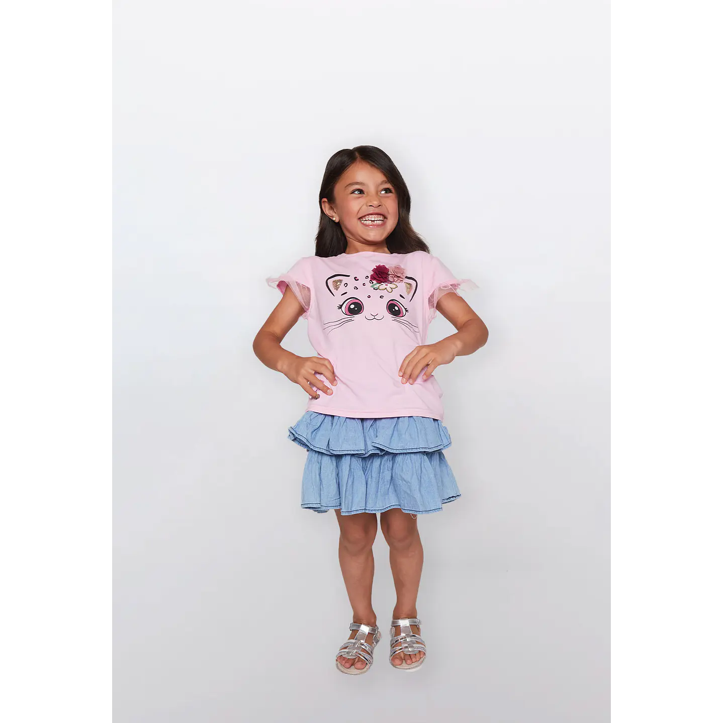 Polera Niña Cats Rosado Familyshop 2
