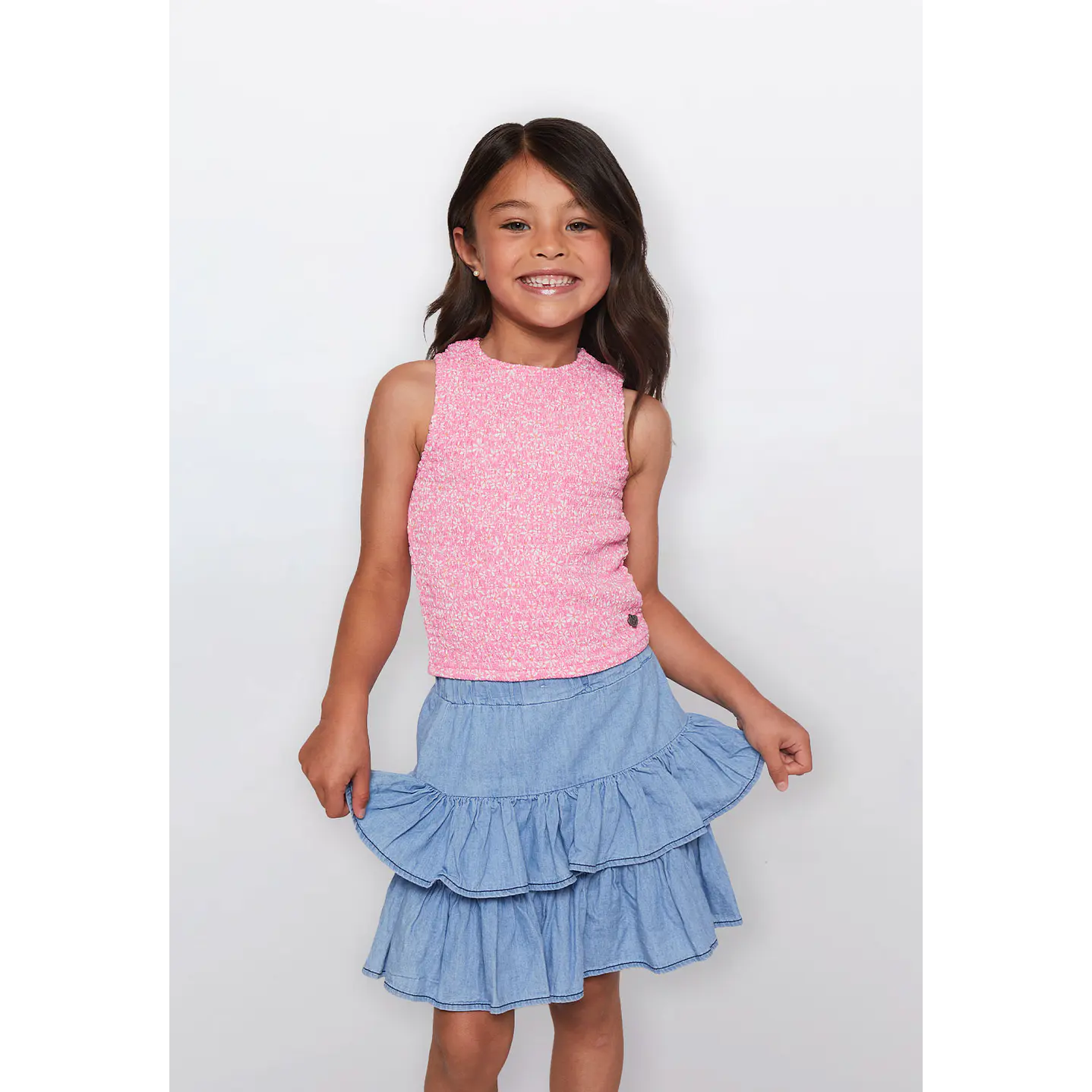 Polera Niña Panal Moda Rosado Familyshop 1