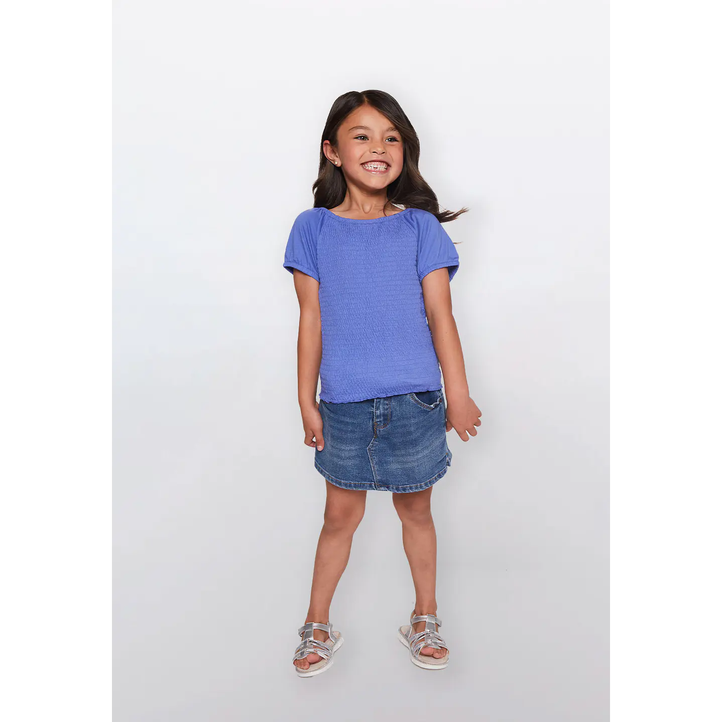 Polera Niña Panal Azul Familyshop 2