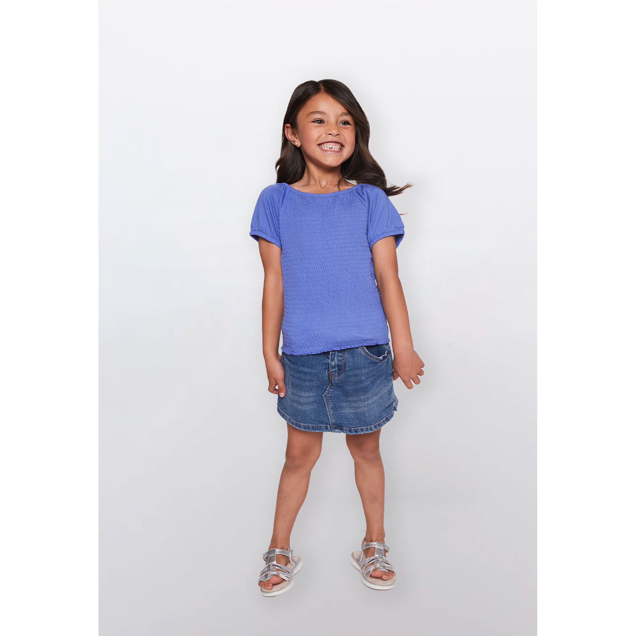 Polera Niña Panal Azul Familyshop 2