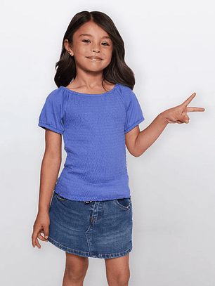 Polera Niña Panal Azul Familyshop