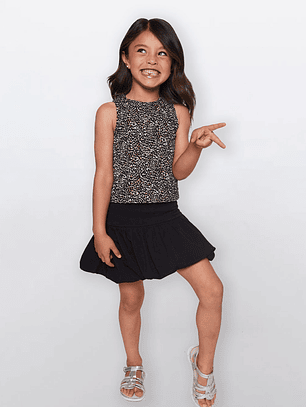 Polera Niña Sin Mangas Negro Familyshop