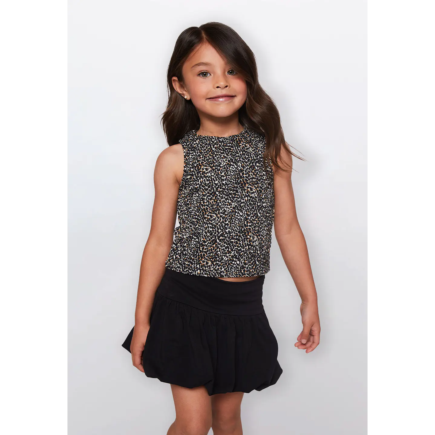 Polera Niña Sin Mangas Negro Familyshop 1