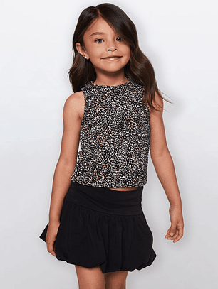 Polera Niña Sin Mangas Negro Familyshop