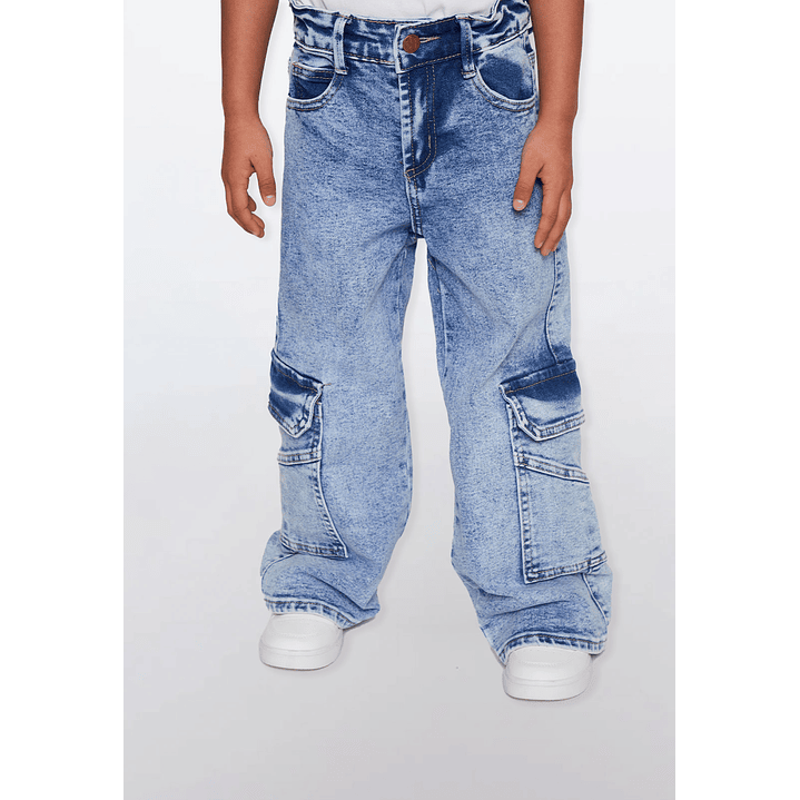 Jeans Cargo Niña Azul Familyshop 1