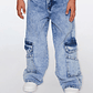 Jeans Cargo Niña Azul Familyshop - Miniatura 1