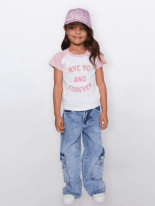 Polera Niña College Blanco Familyshop