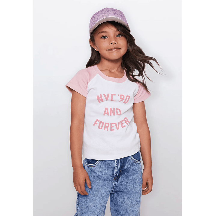 Polera Niña College Blanco Familyshop 1
