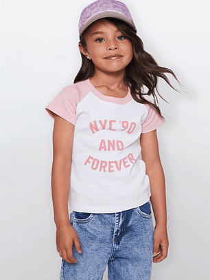 Polera Niña College Blanco Familyshop