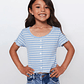Polera Niña Botones Celeste Familyshop - Miniatura 1