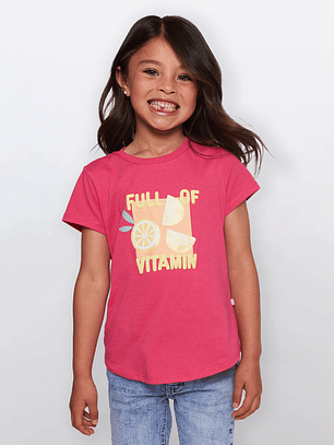 Polera Niña Puff Summer Fucsia Familyshop