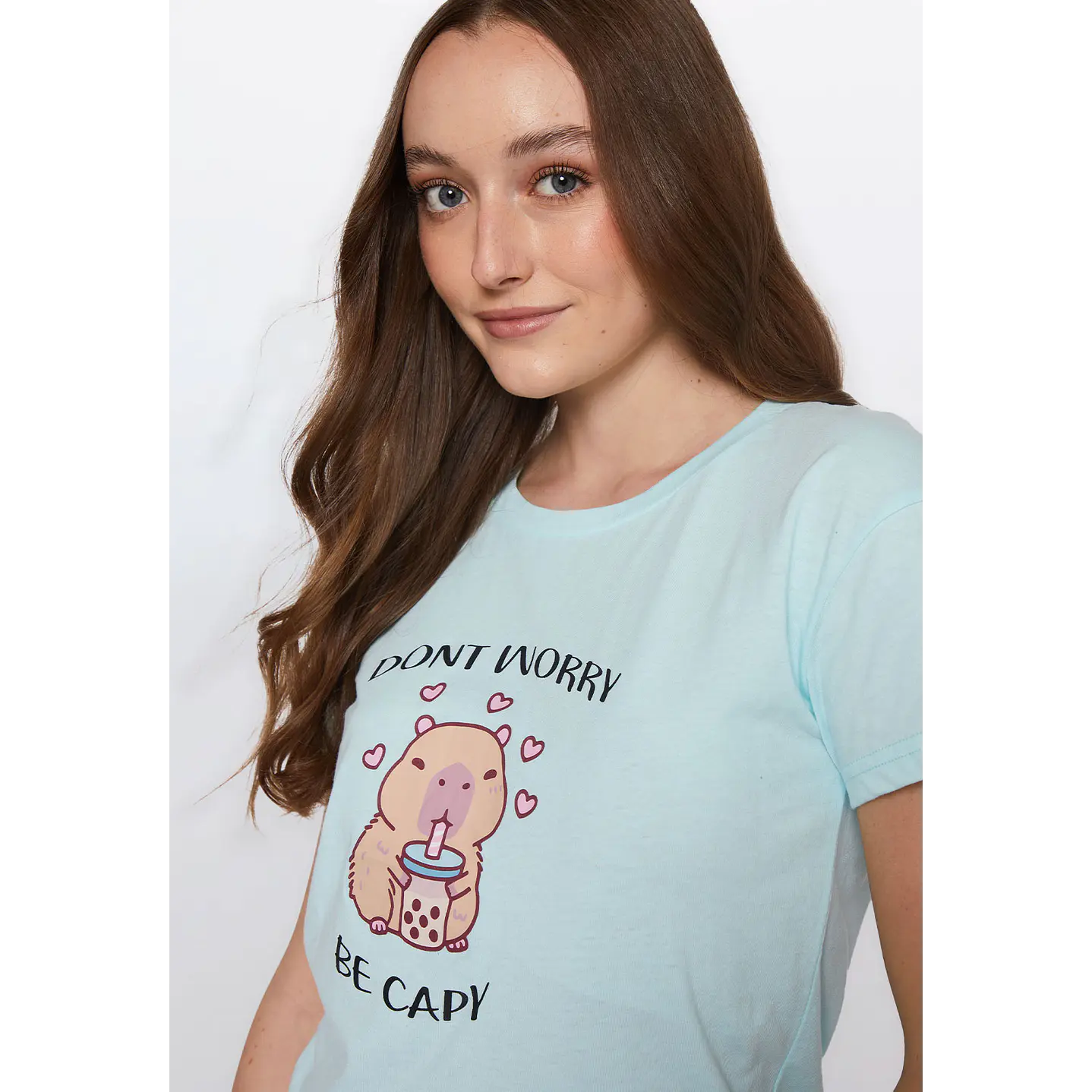 Pijama Corto Capibara Mujer Celeste Familyshop 3
