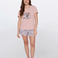Pijama Corto Mujer Rosado Familyshop - Miniatura 1