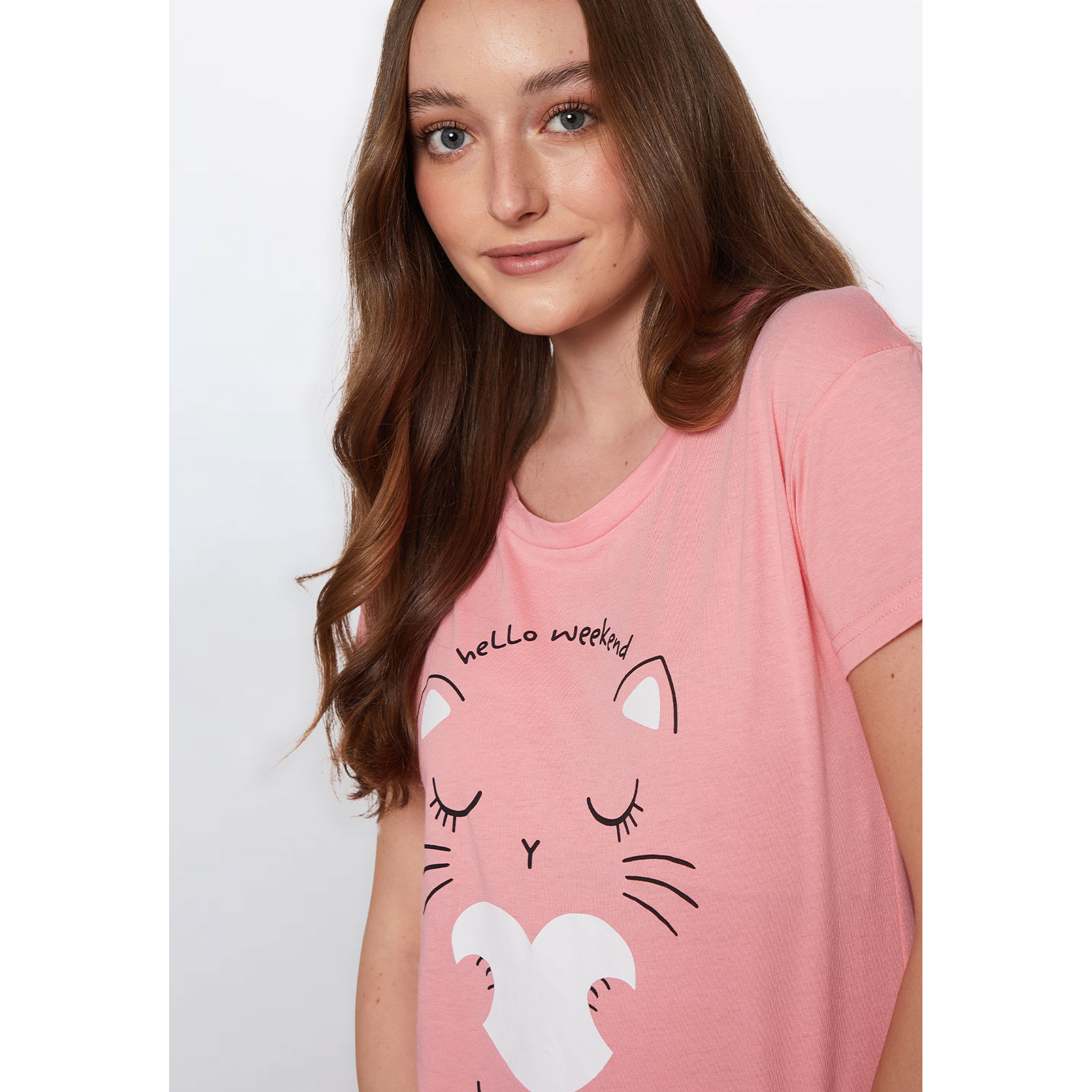 Pijama Corto Fox Mujer Rosado Familyshop 4