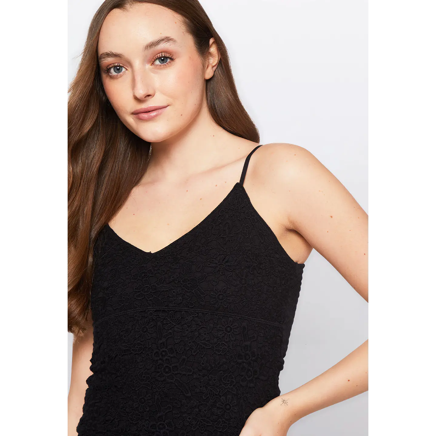 Polera Mujer Crochet Negro Familyshop 4