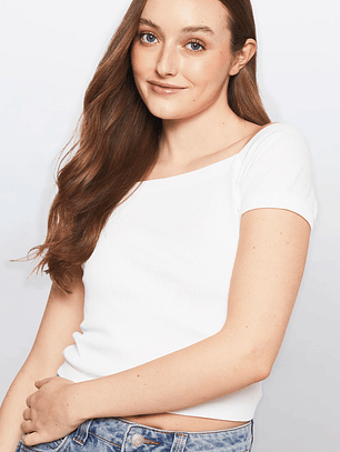 Polera Mujer Escote Crudo Familyshop