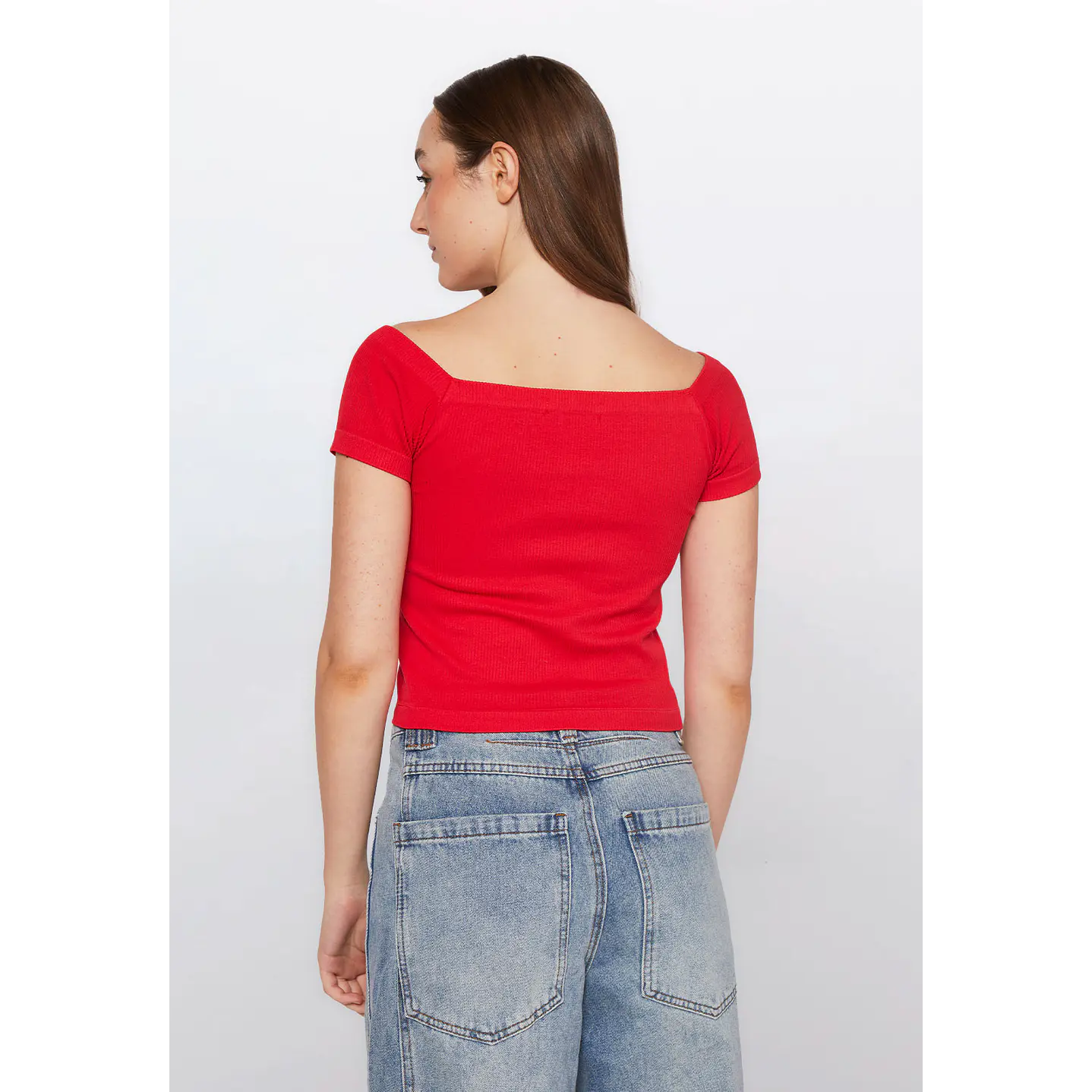 Polera Mujer Manga Corta Rojo Familyshop 4