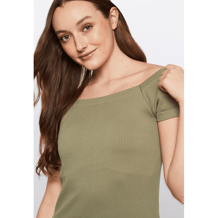 Polera Mujer Escote Verde Familyshop 4