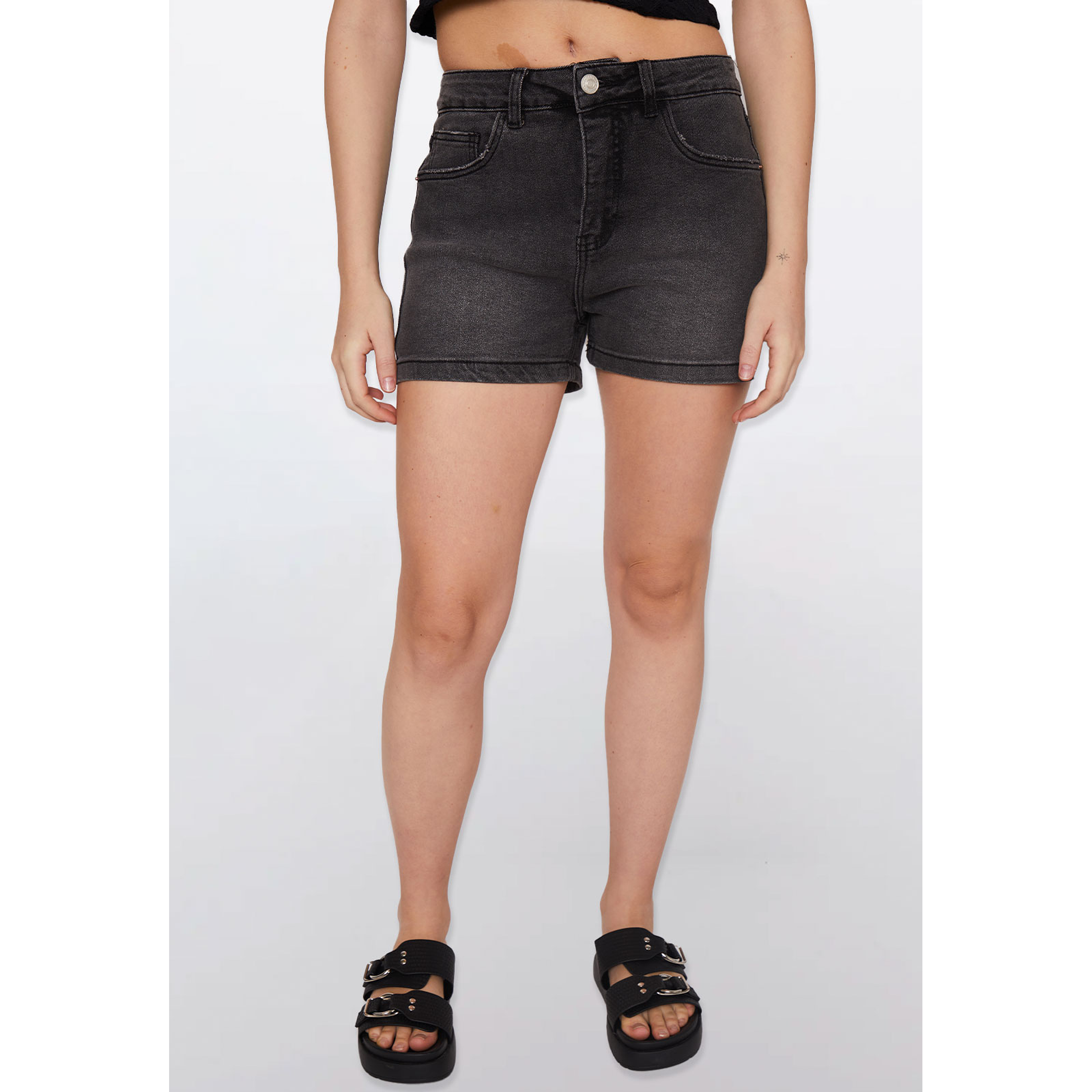 Short Mujer Tiro Alto Negro Familyshop 1