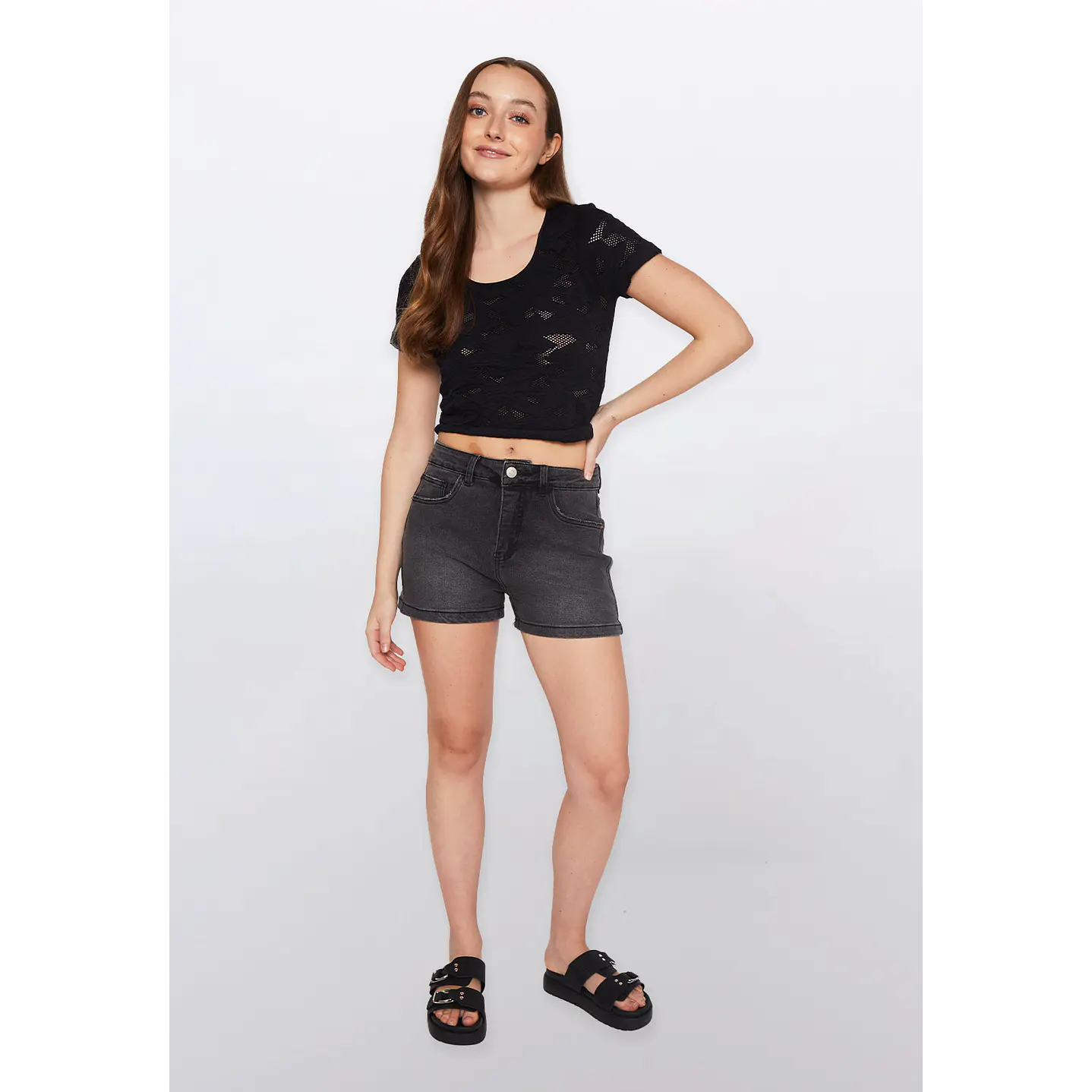 Polera Mujer Seamless Negro Familyshop 2