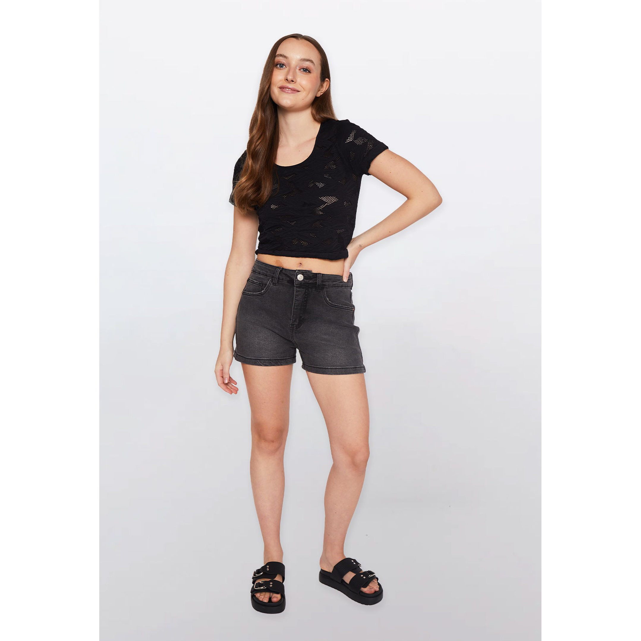 Polera Mujer Seamless Negro Familyshop 2