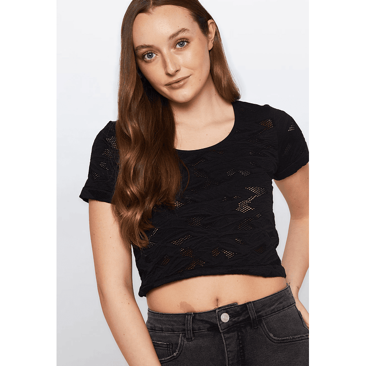 Polera Mujer Seamless Negro Familyshop 4