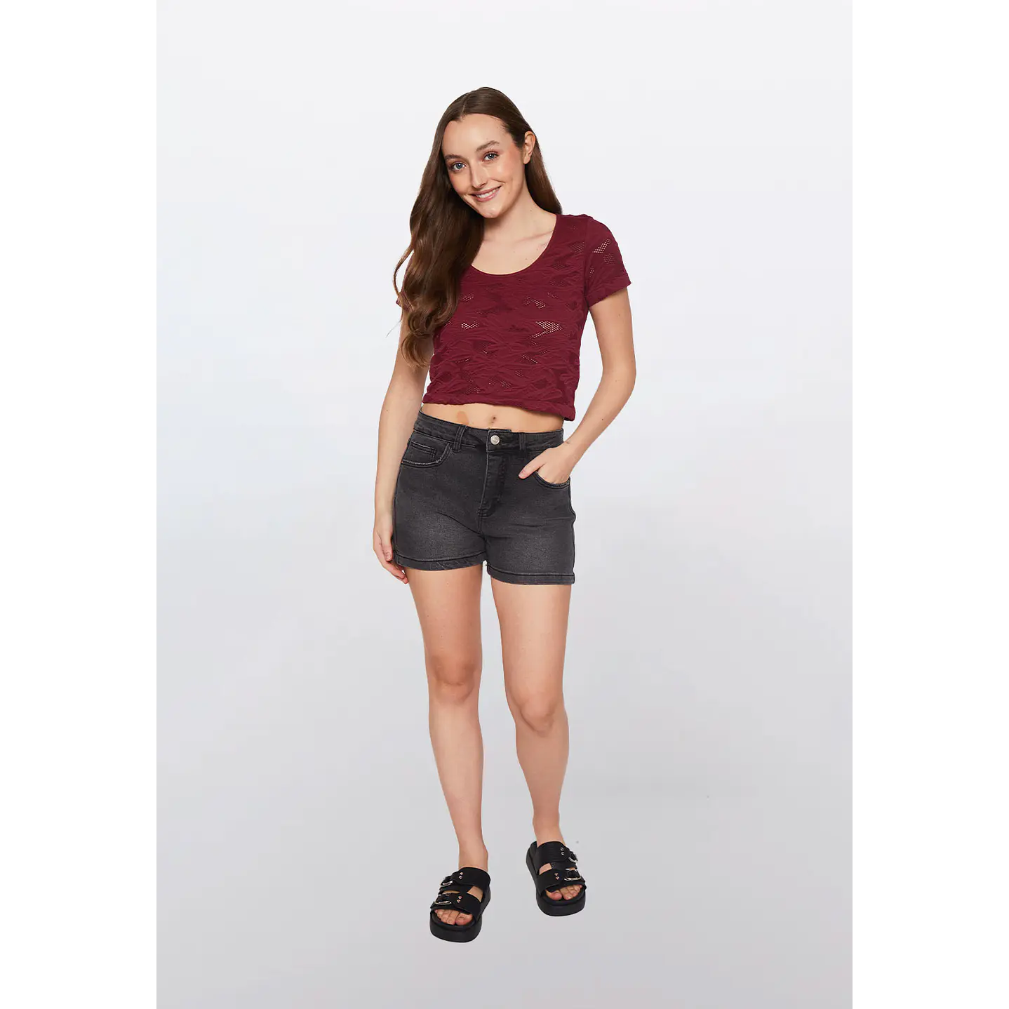 Polera Mujer Seamless Burdeo Familyshop 2