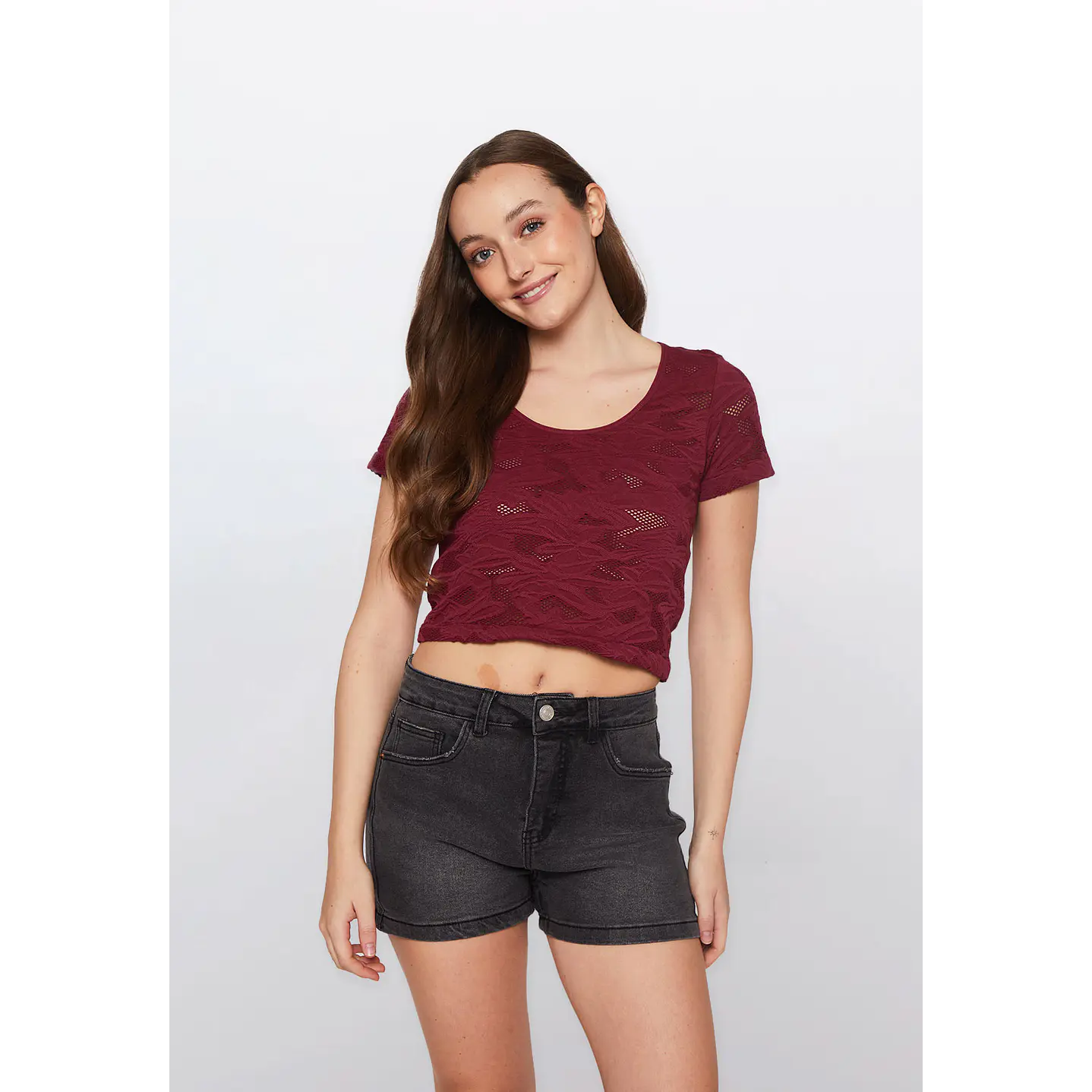 Polera Mujer Seamless Burdeo Familyshop 1