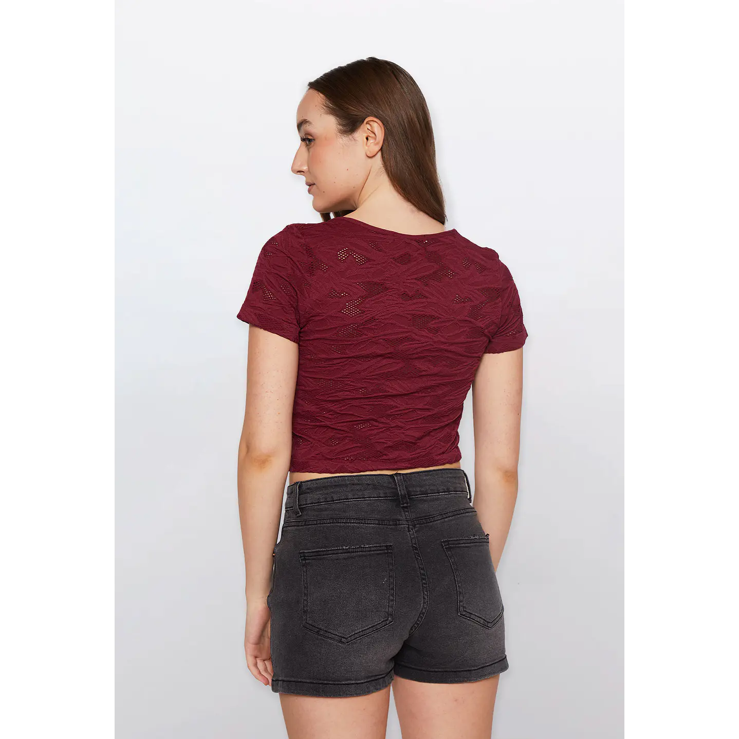 Polera Mujer Seamless Burdeo Familyshop 3