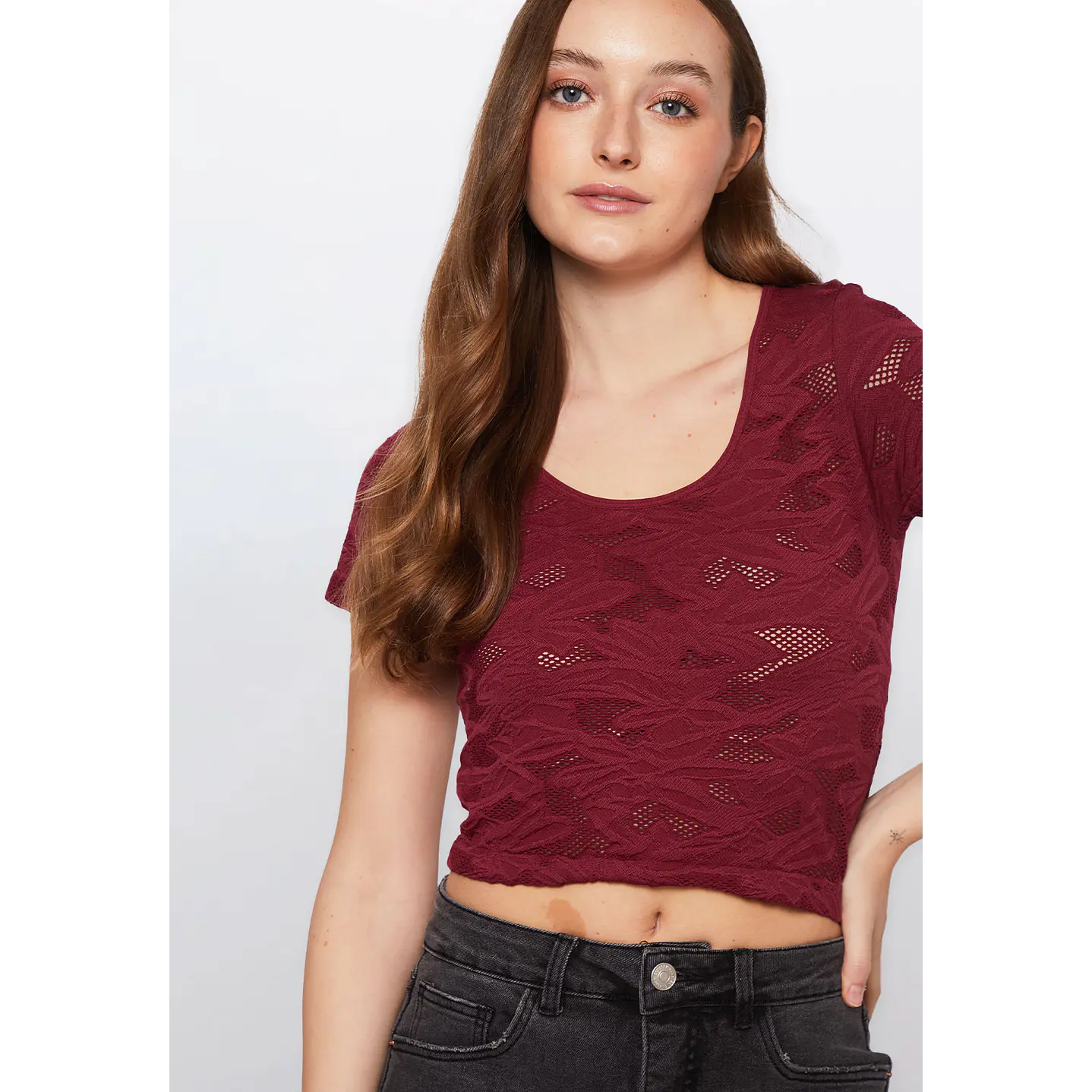Polera Mujer Seamless Burdeo Familyshop 4