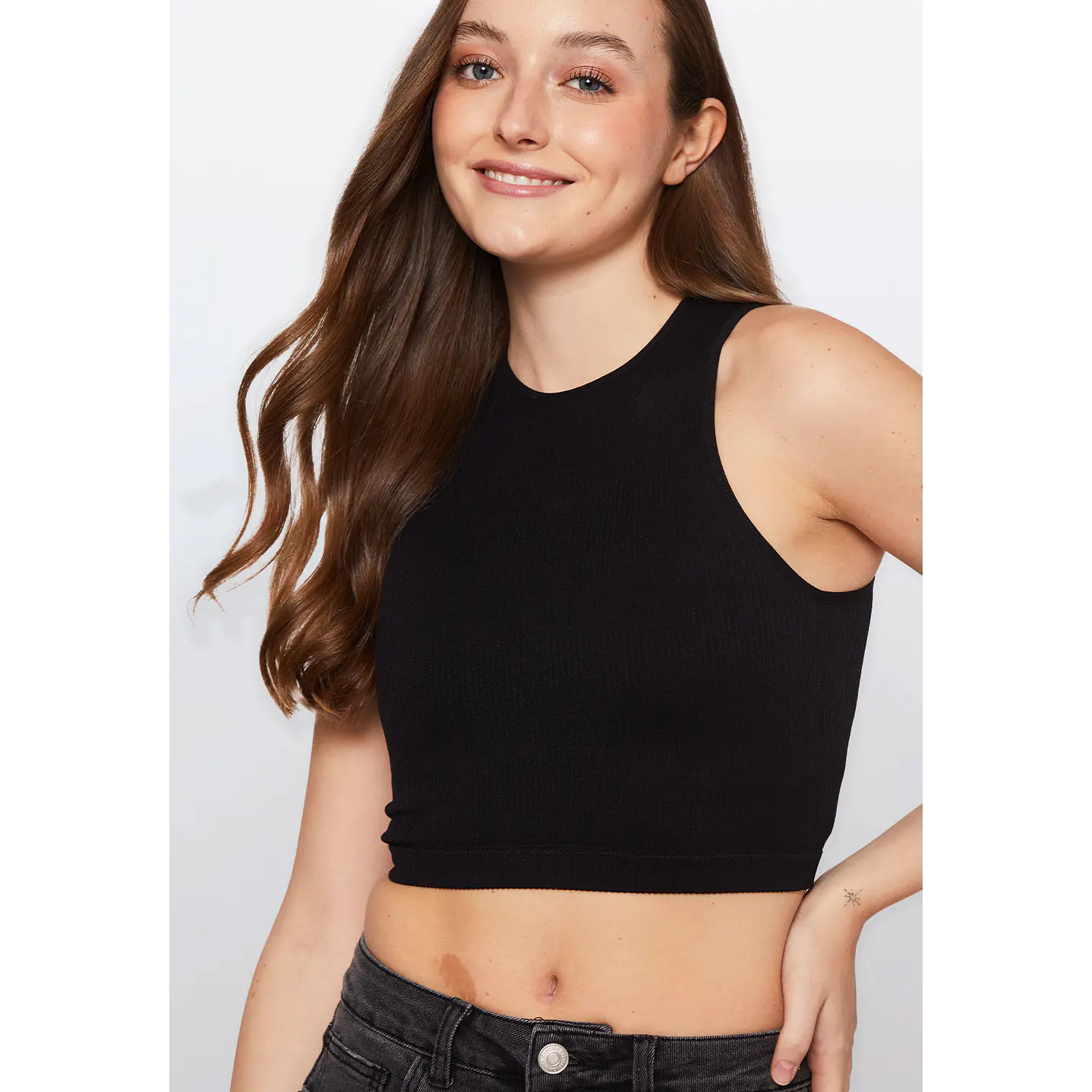 Polera Mujer Tanks Corta Negro Familyshop 4