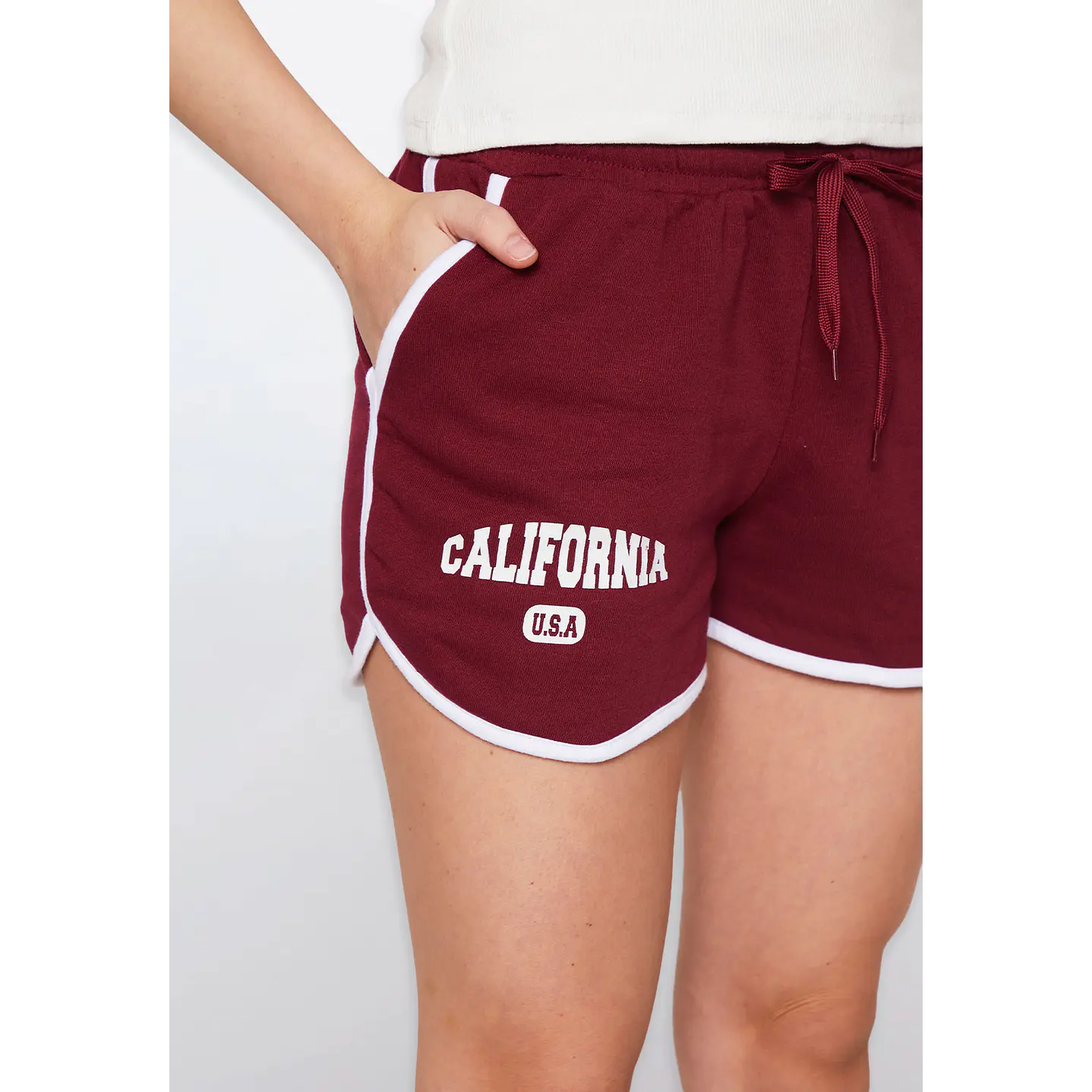 Short Mujer Tiro Alto Burdeo Familyshop 4