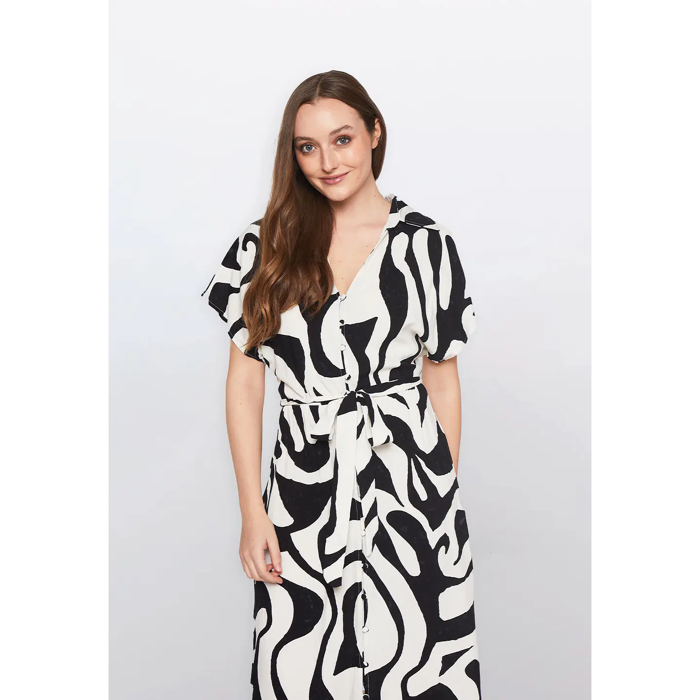 Vestido Mujer Manga Corta Negro Familyshop 3