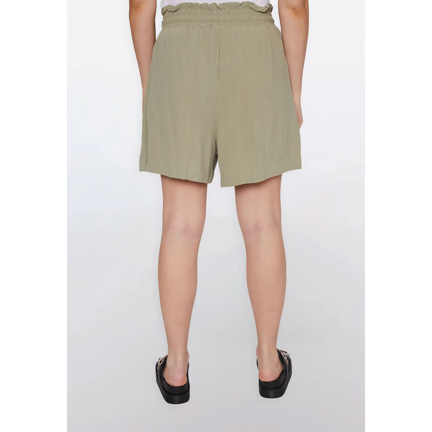 Short Mujer Chic Lino Verde Familyshop 3