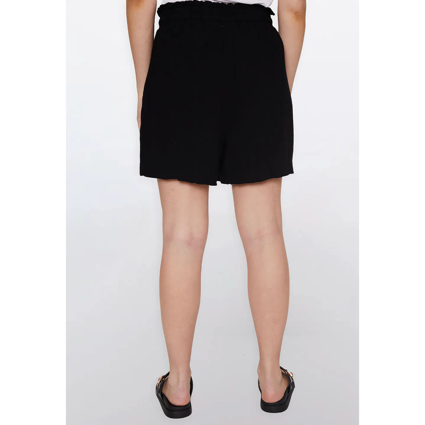 Short Mujer Chic Lino Negro Familyshop 3