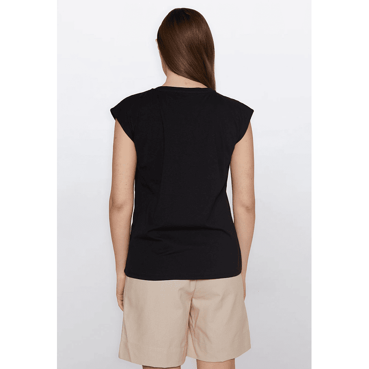 Polera Mujer Flores Negro Familyshop 3