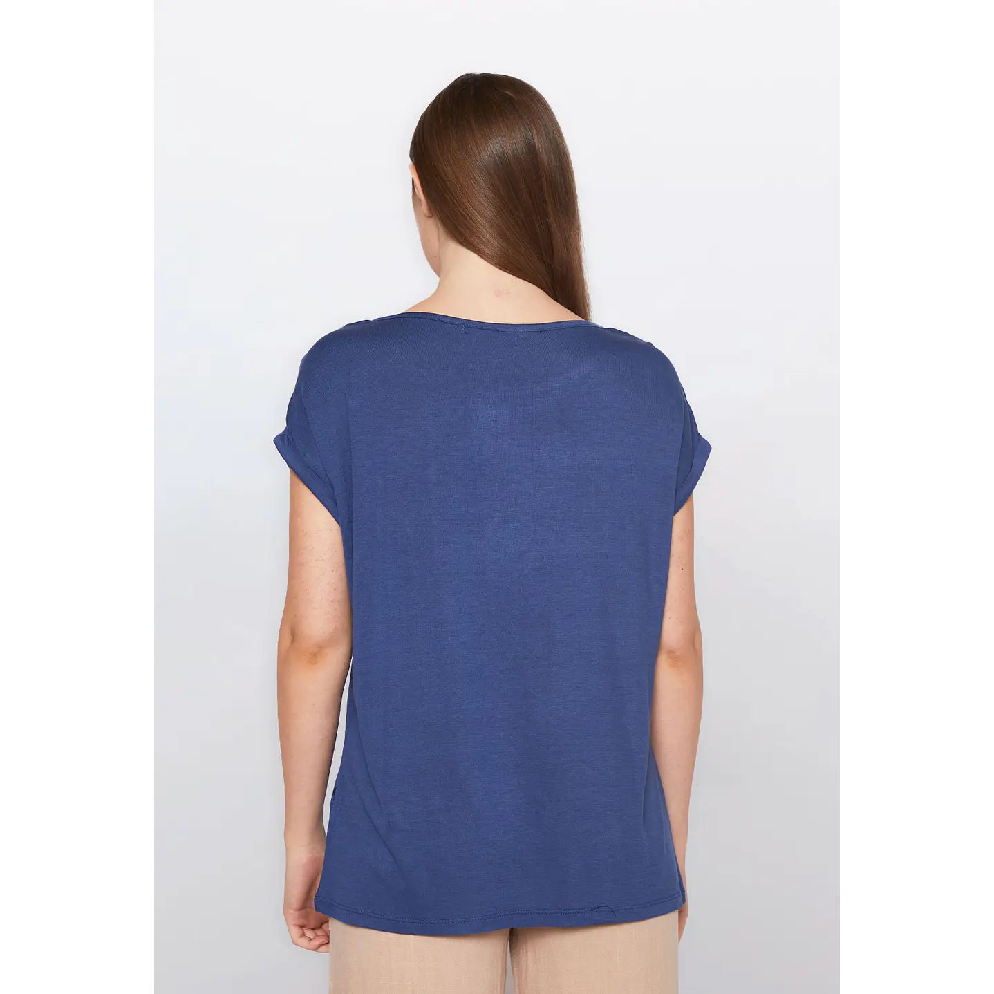 Polera Mujer Manga Corta Azul Familyshop 2