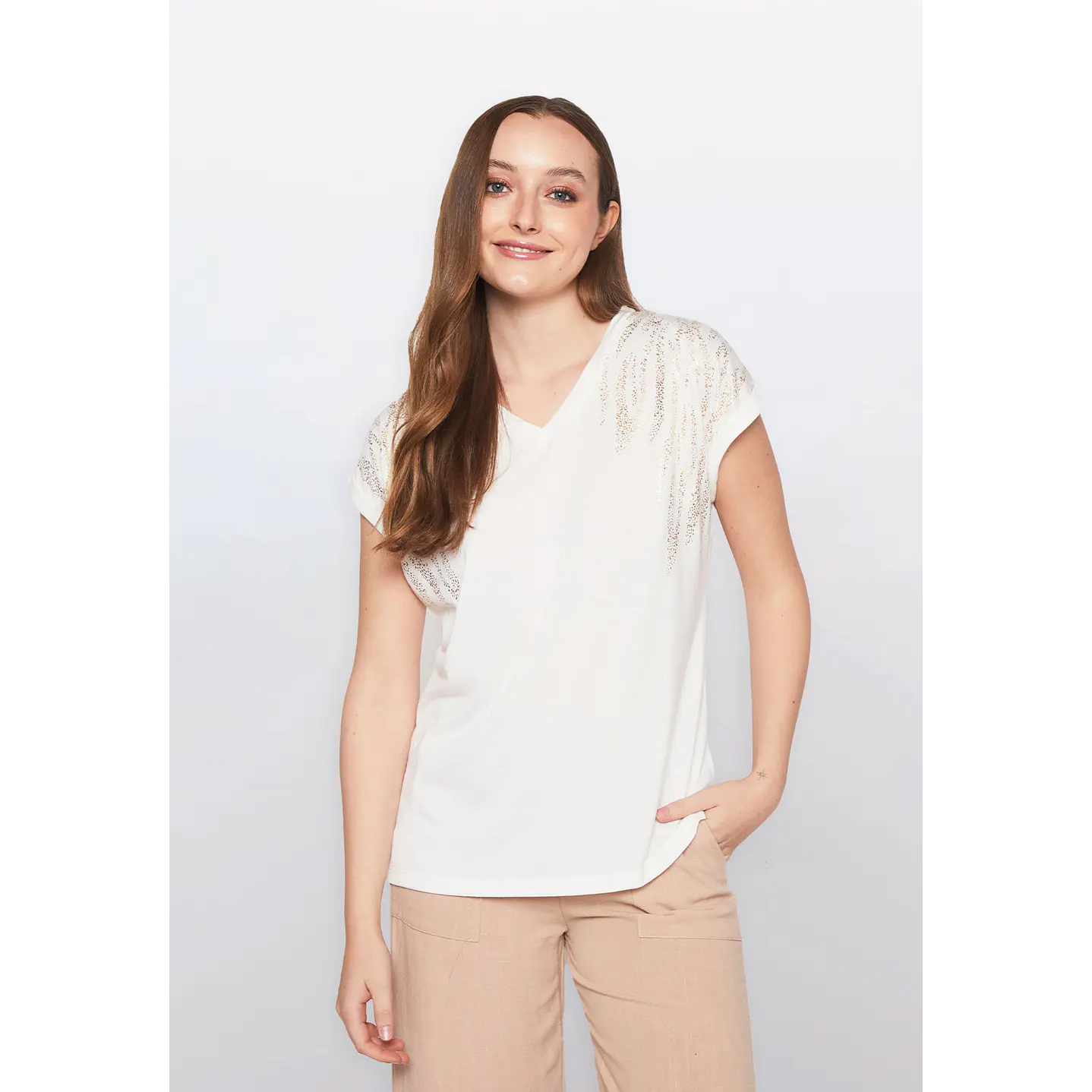 Polera Mujer Gold Hombro Crudo Familyshop 1