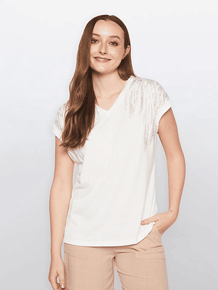 Polera Mujer Gold Hombro Crudo Familyshop