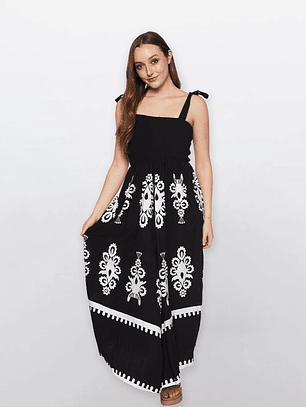 Vestido Mujer Motivos Negro Familyshop